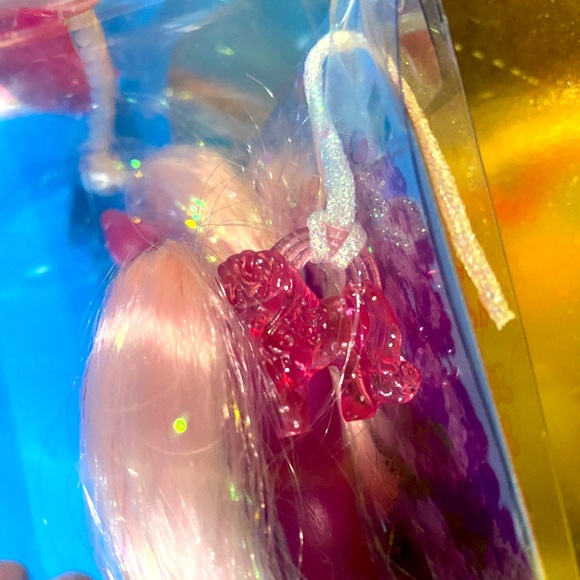 MY LITTLE PONY G3 VTG 2003 GLITTER CELEBRATION WAVE 1 PINKIE PIE w/CHARM & BRUSH - Picture 7 of 16